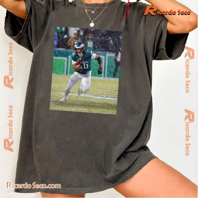 Philadelphia Eagles Saquon Barkley In The Snow Classic Men Shirt-a 2XDxCoI