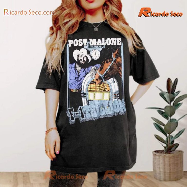 Post Malone F-1 Trillion Jukebox Horse Classic Men Shirt-b Q6XbMuo