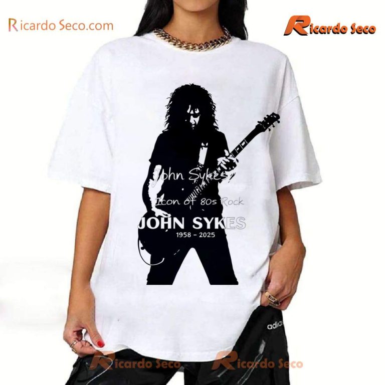 Rip John Sykes Icon Of 80s Rock 1958-2025 Classic Men Shirt-a qlsMrHV