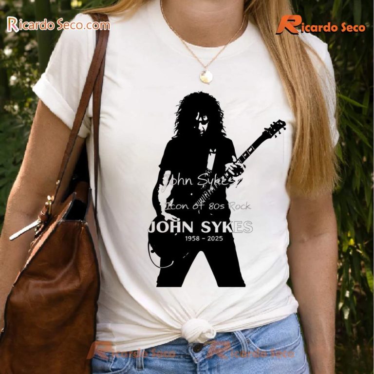 Rip John Sykes Icon Of 80s Rock 1958-2025 Classic Men Shirt SKijE3a