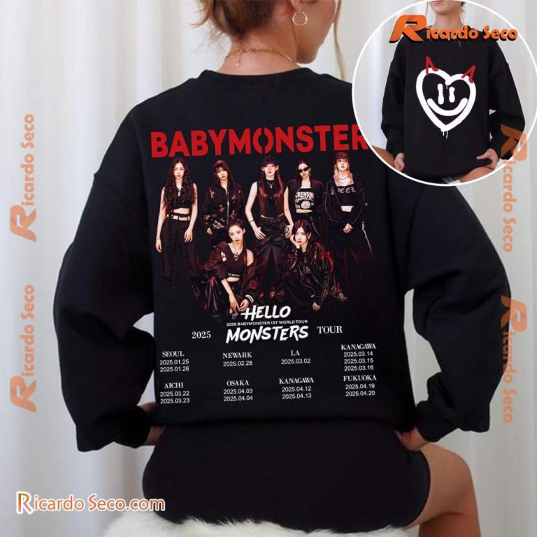 Babymonster Hello Monster World Tour 2025 Sweatshirt oYkg0cN