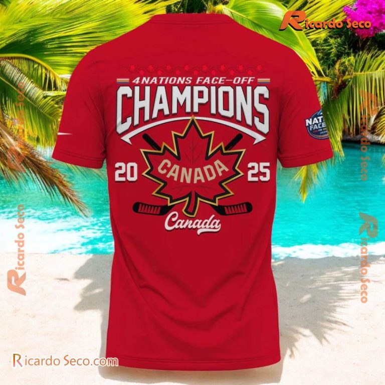 Canada 4 Nations Face Off Champions 2025 T-shirt-b bm3AUC0