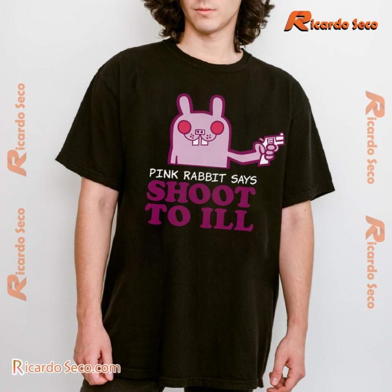 Gorillaz Pink Rabbit Says Shoot To Ill T-shirt-b yZvxMi7