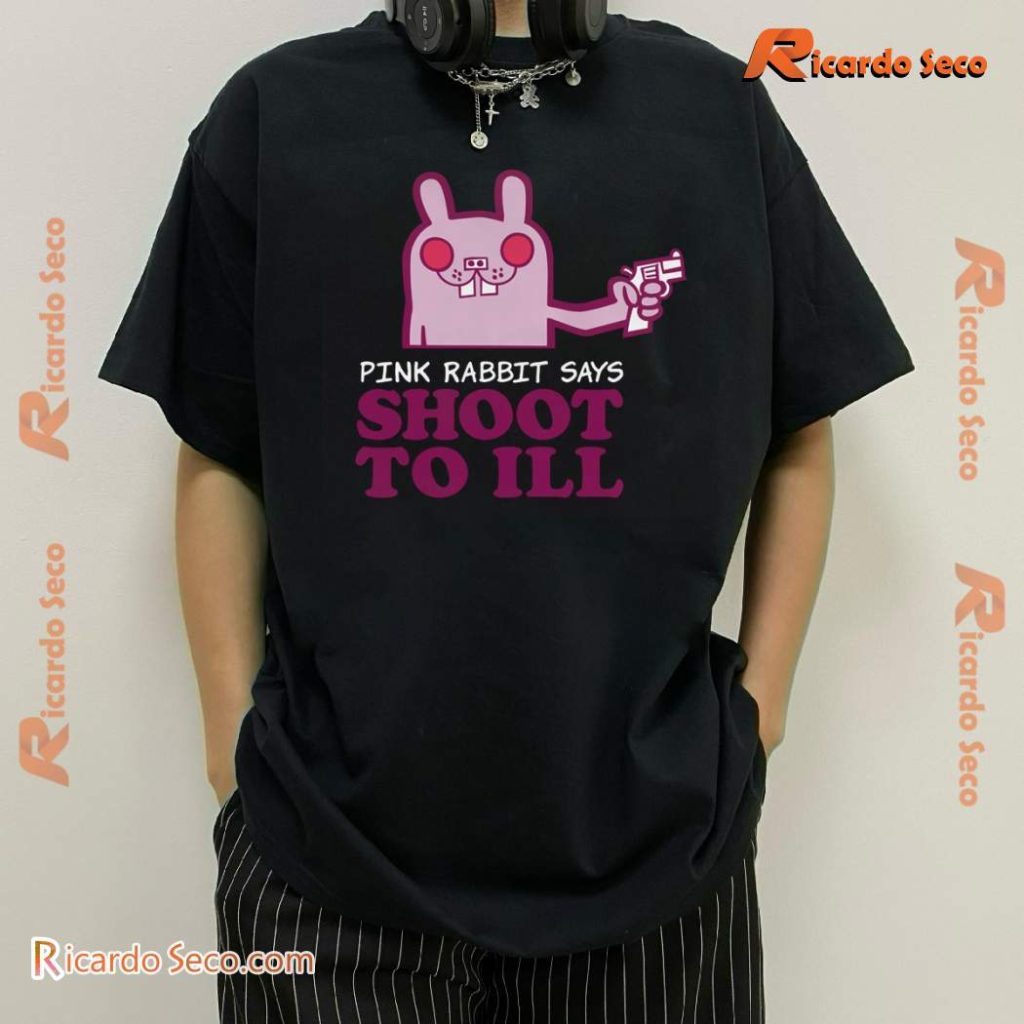 Gorillaz Pink Rabbit Says Shoot To Ill T-shirt - Ricardo Seco Shop