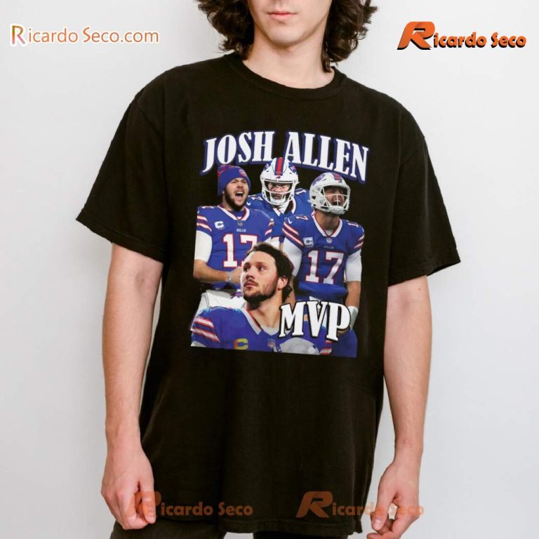 Josh Allen #17 MVP NFL Bills Mafia Football Unisex T-shirt BCYPjar