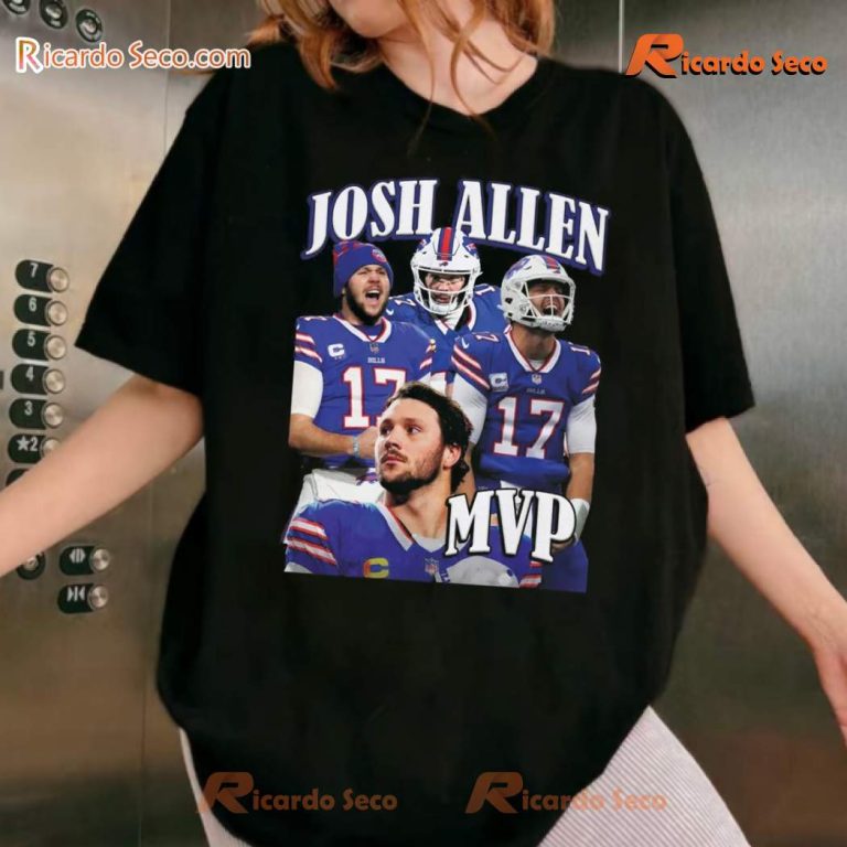 Josh Allen #17 MVP NFL Bills Mafia Football Unisex T-shirt-a AhVo2OJ