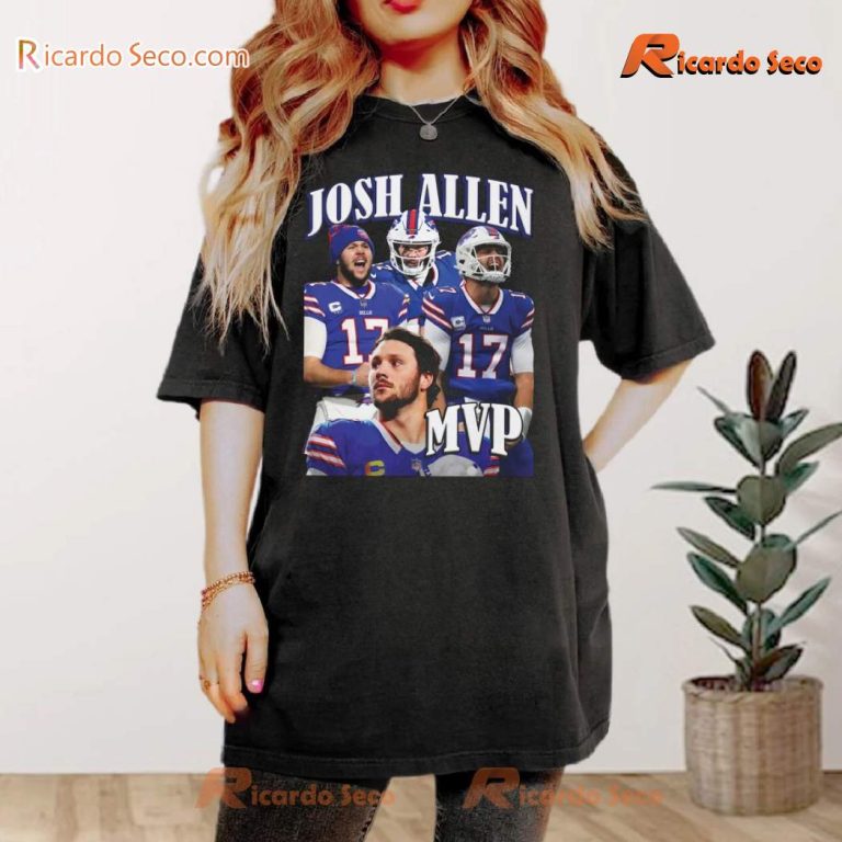 Josh Allen #17 MVP NFL Bills Mafia Football Unisex T-shirt-b 1TmMNAI