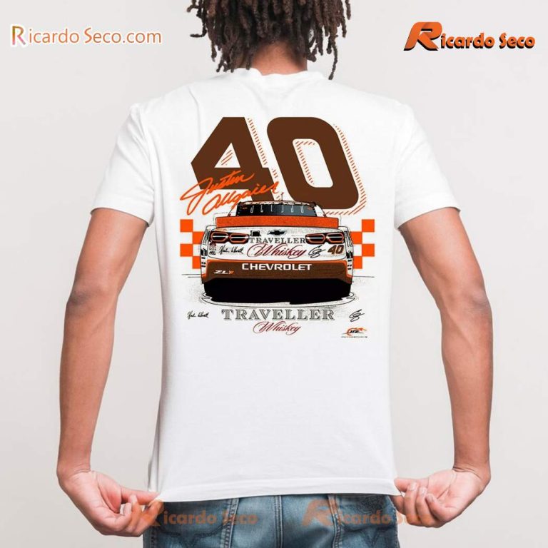 Justin Allgaier #40 Traveller Whiskey Classic Men Shirt-x 0eE4MWa
