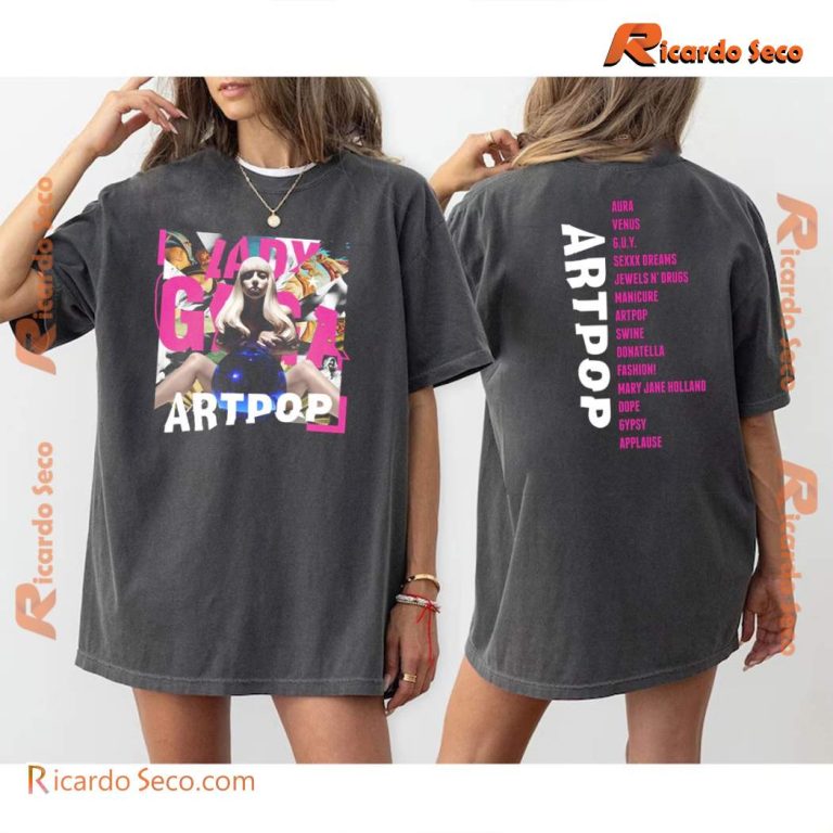 Lady Gaga Artpop Tracklist T-shirt, Long Sleeve LG89mB0