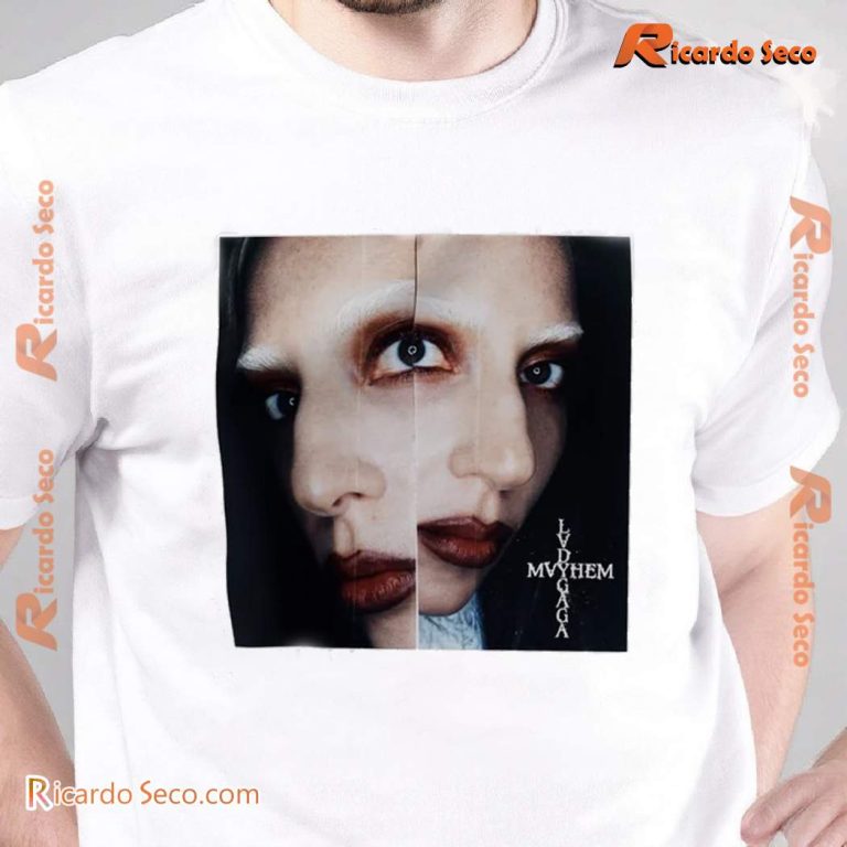 Lady Gaga Mirrored Photo T-shirt-a DFK6OEd