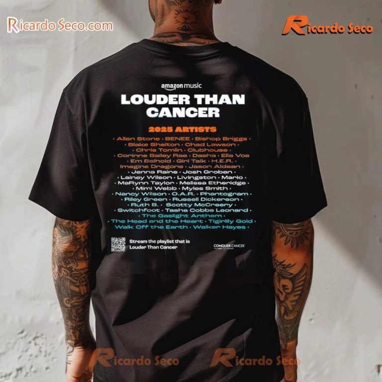 Louder Than Cancer Gift For Men And Women Unisex T-shirt-c 3K4GRFJ