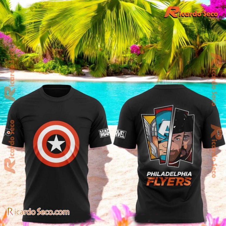 Marvel Super Hero Game 2025 Philadelphia Flyers T-shirt GpTyCdK