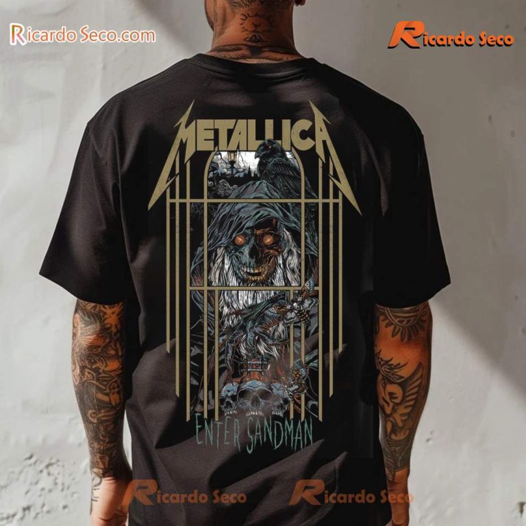 Metallica Enter Sandman Pinball Art Classic Men Shirt D0Kgn82