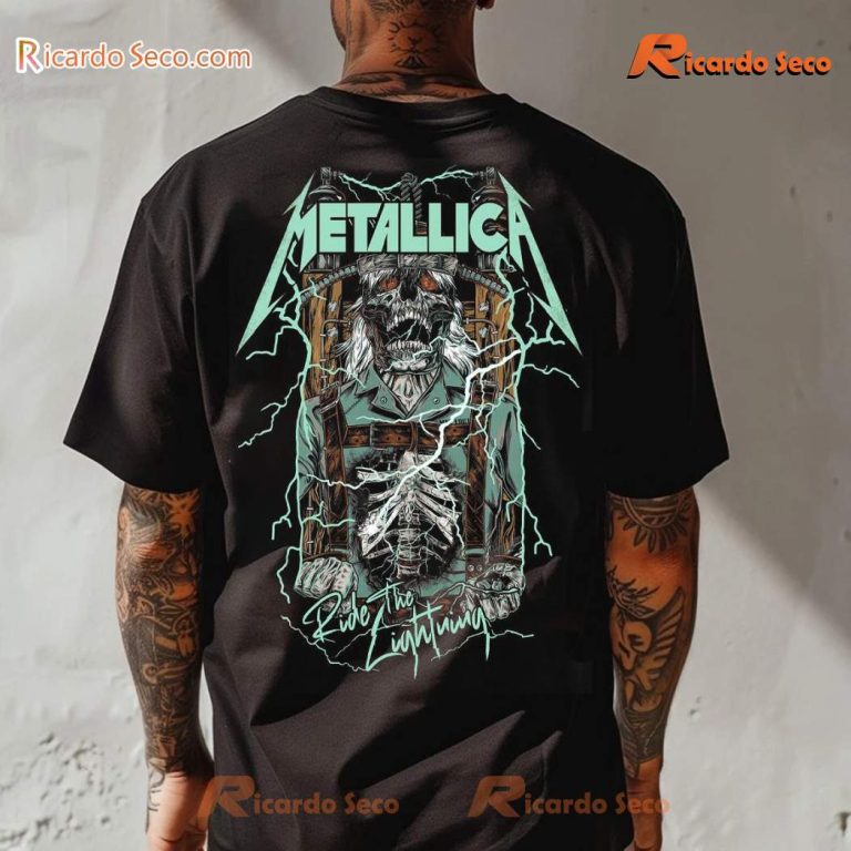 Metallica Ride The Lightning Pinball Art Classic Men Shirt 4ikRFZw