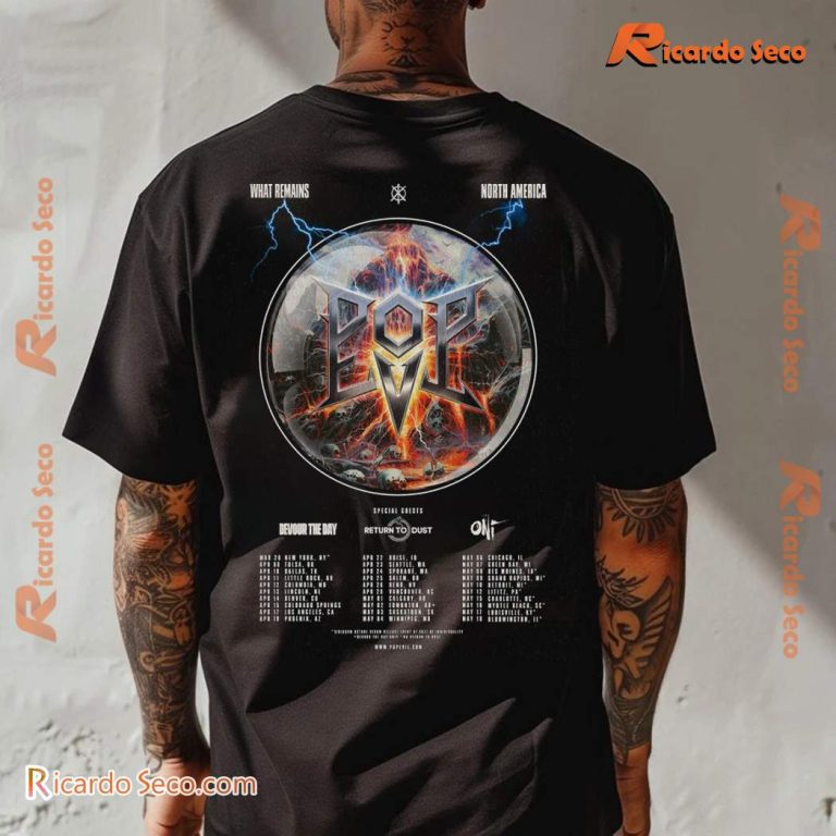 Pop Evil What Remains Headlining Tour 2025 Unisex Shirt c0TK75F