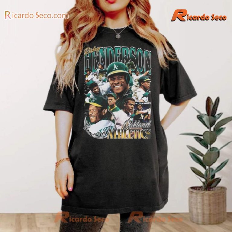 Rickey Henderson Oakland Athletics Mlb T-shirt OsHfMqd