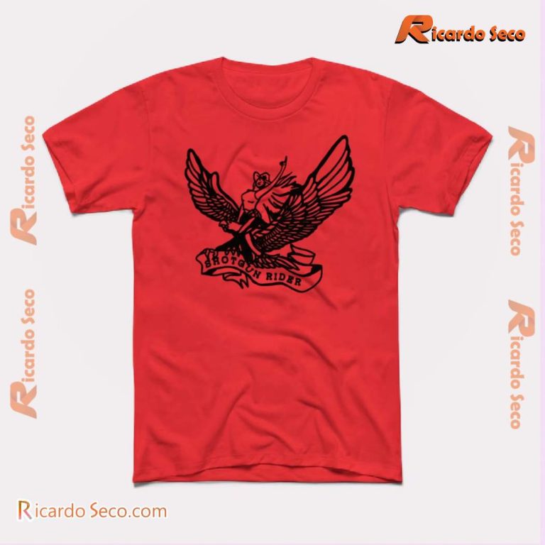 Shotgun Rider Girl Riding An Eagle T-shirt o319yux