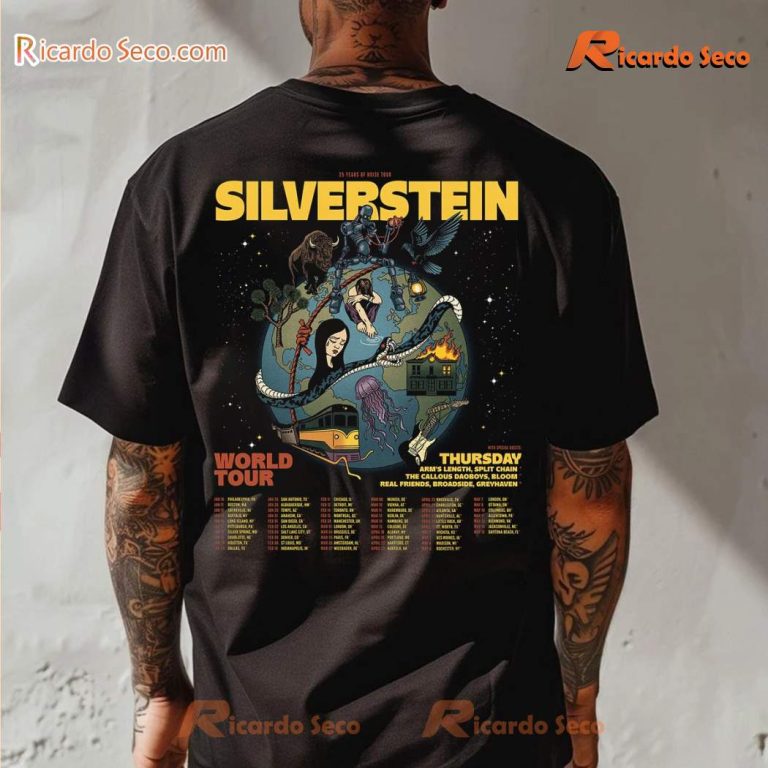 Silverstein 25 Years Of Noise Tour 2025 Classic Men Shirt-b tzXMDs7