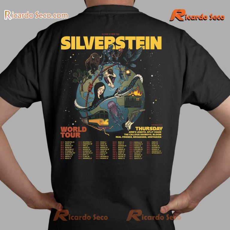 Silverstein 25 Years Of Noise Tour 2025 Classic Men Shirt-c CqkNum3