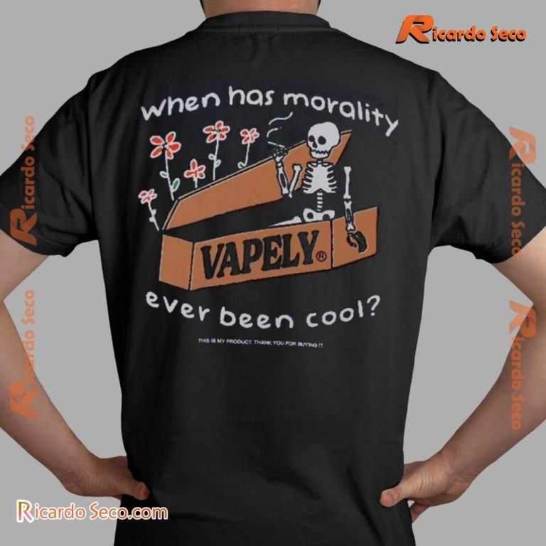 Skeleton When Has Morality Ever Been Cool Graphic Classic Men Shirt-a T0gjS1B