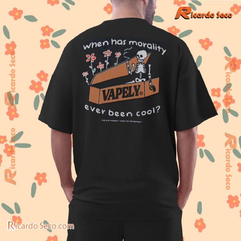 Skeleton When Has Morality Ever Been Cool Graphic Classic Men Shirt-b b4G2InT