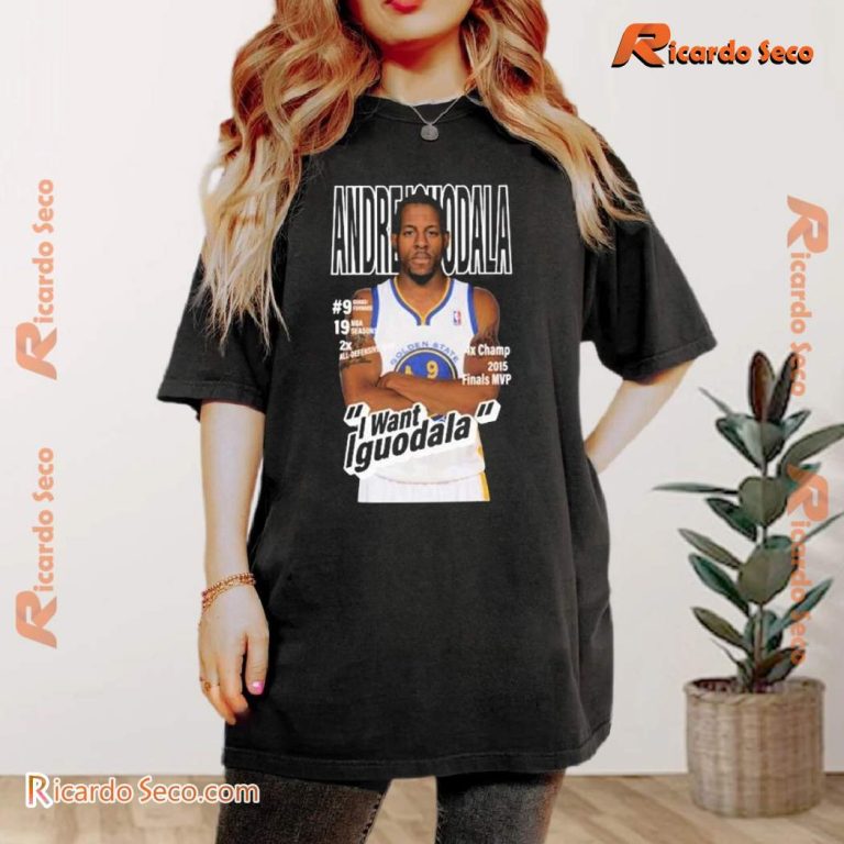 Stephen Curry Wearing Andre Iguodala I Want Iguodala T-shirt n5JM3zC