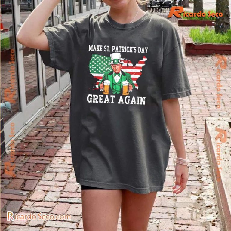 Trump Usa Map Make St Patricks Day Great Again Unisex T-shirt-a WXnV8FC