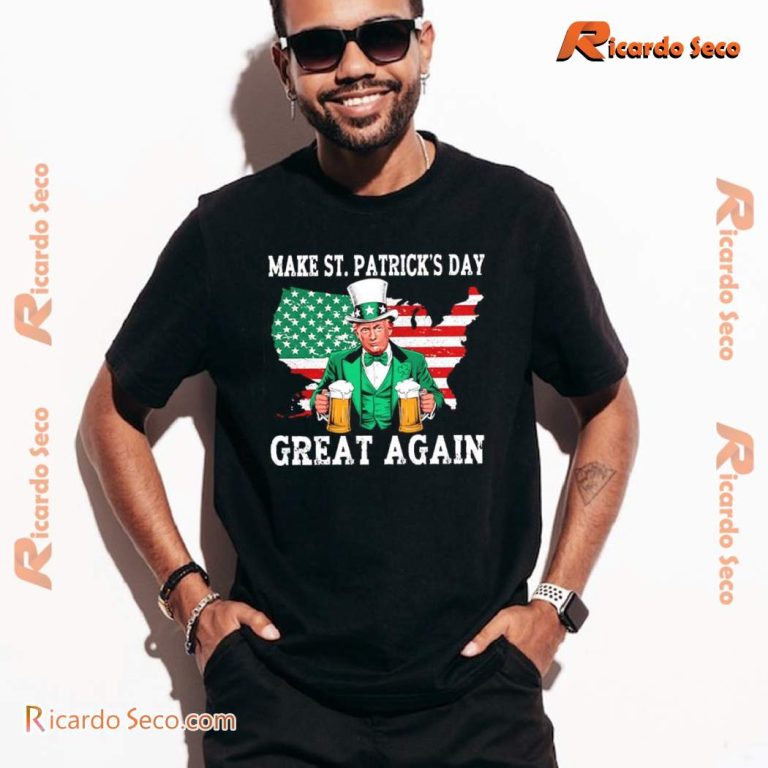 Trump Usa Map Make St Patricks Day Great Again Unisex T-shirt-b 8gq1R4M