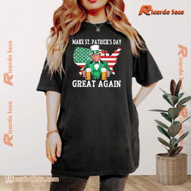 Trump Usa Map Make St Patricks Day Great Again Unisex T-shirt 4yNvo0f