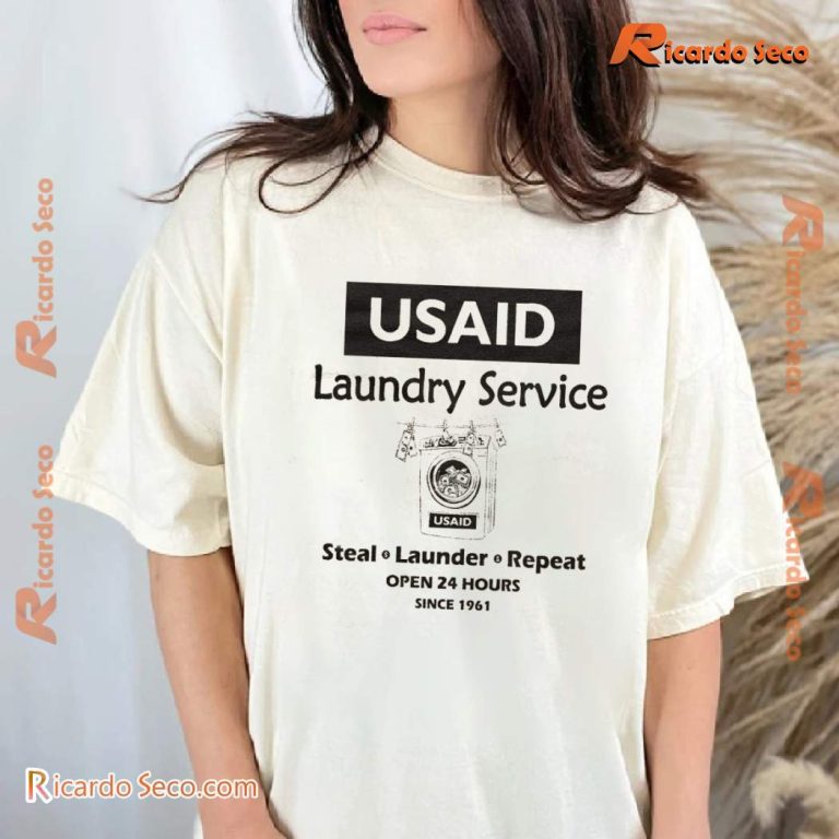 USAID Laundry Service Steal Launder Repeat Classic Men Shirt 7sSfvB6