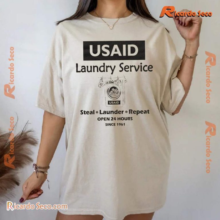 USAID Laundry Service Steal Launder Repeat Classic Men Shirt-a SuJXQVa