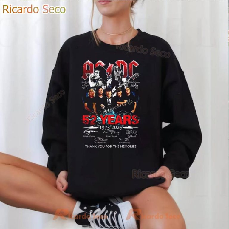 ACDC PWR UP 52 Years Anniversary 1973-2025 T-shirt-a 8e9JGHv