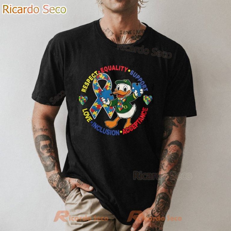 Donald Duck X Oregon Ducks Autism Awareness T-shirt-a 6M3auBr