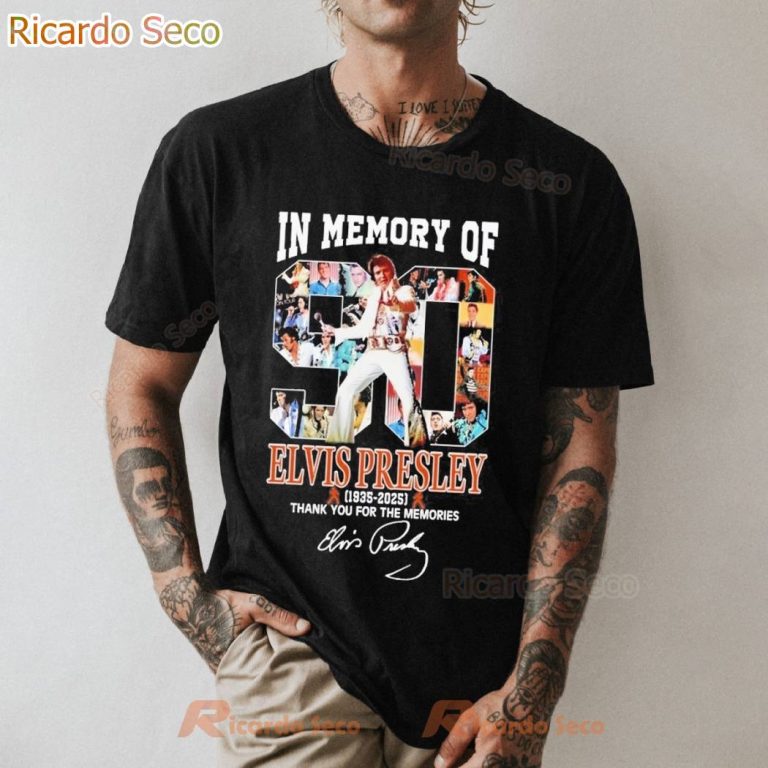 Elvis Presley 90Th Anniversary 1935-2025 T-shirt-a VAXjnrW