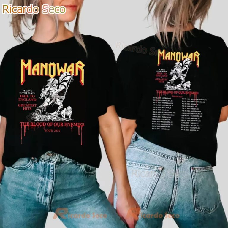 Manowar The Blood Of Our Enemies Tour 2025 T-shirt SxcJMaO