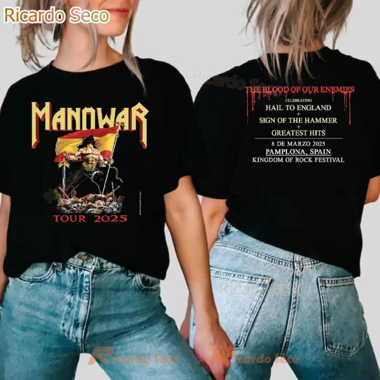 Manowar Tour 2025 T-shirt LrJzSu0