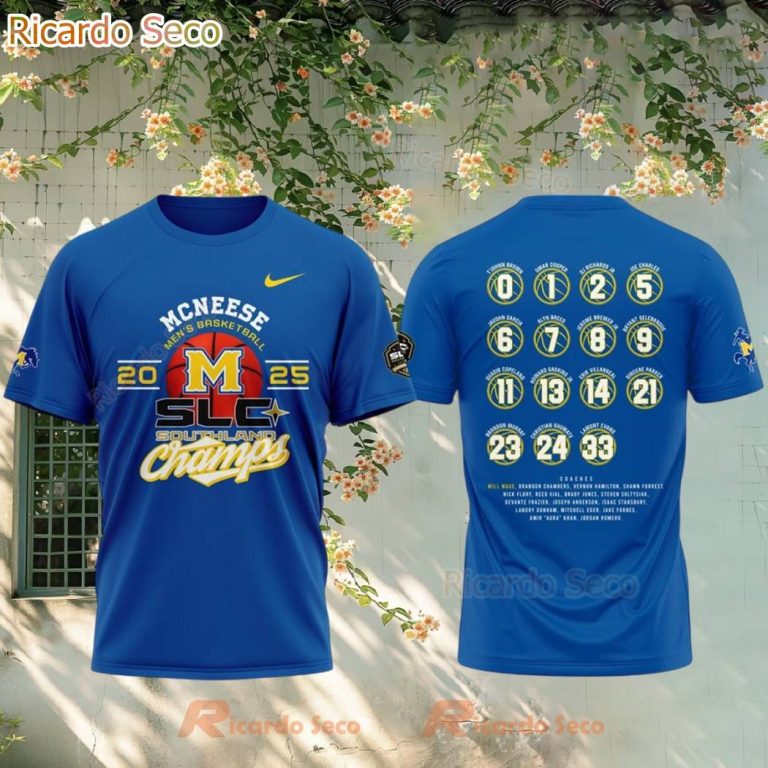 McNeese State Cowboys Clinched Southland Champions 2025 T-shirt-a Jpl4I2C
