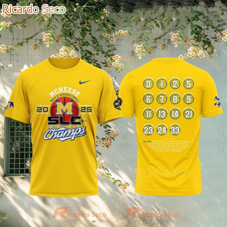 McNeese State Cowboys Clinched Southland Champions 2025 T-shirt-c zc91I8Q