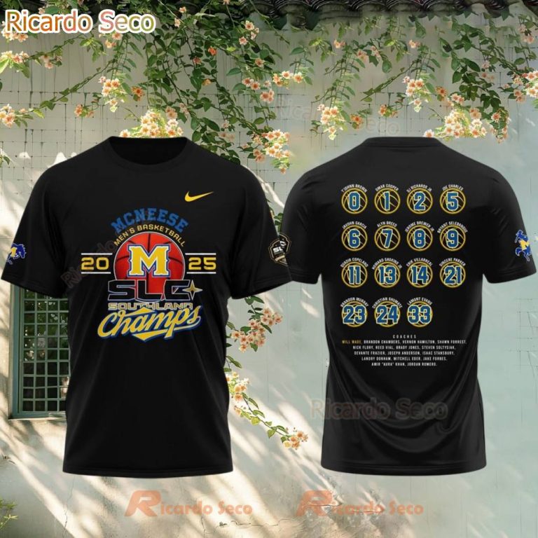 McNeese State Cowboys Clinched Southland Champions 2025 T-shirt xrFVavb