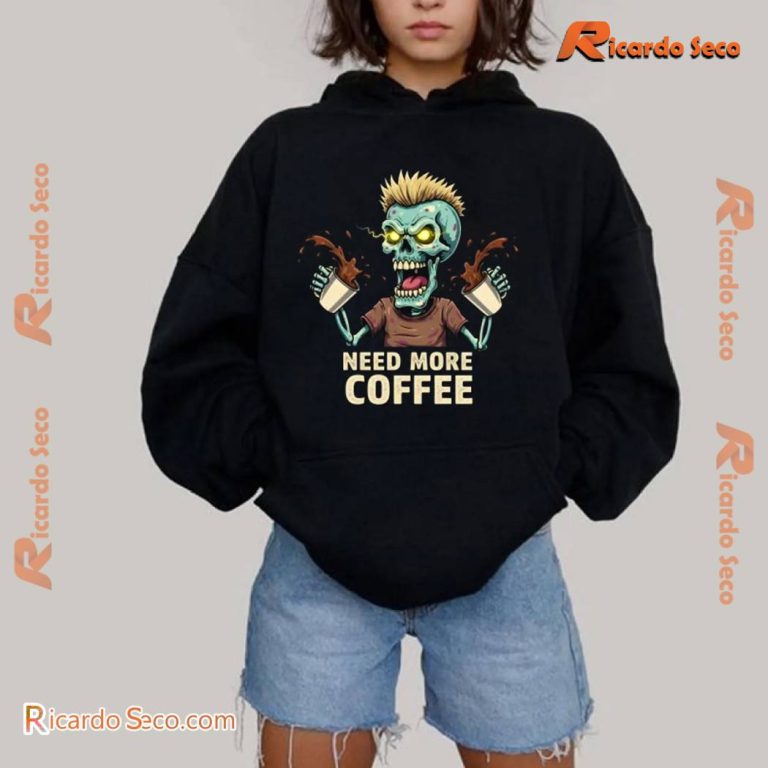 Need More Coffee Skelton Unisex T-shirt-b 2LxOsP8