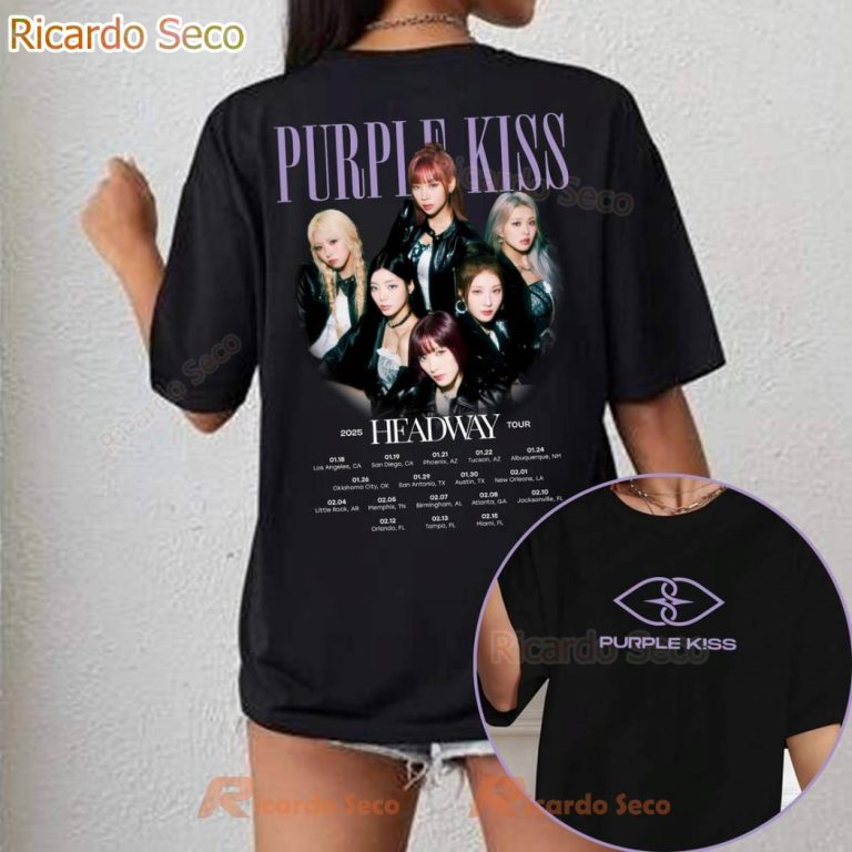 Purple Kiss 2025 HeadWay Tour T-shirt hjQzUVP