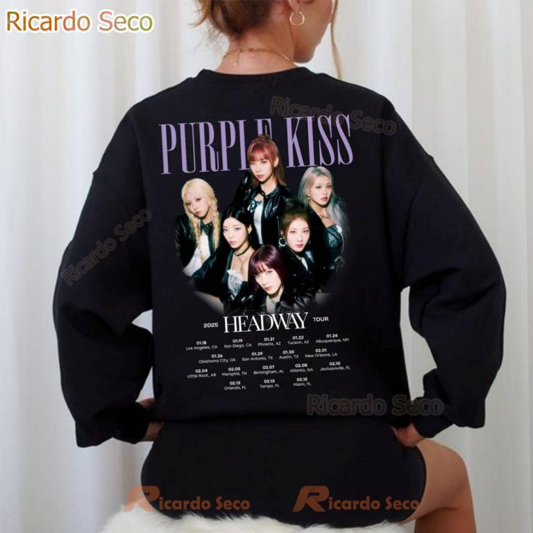 Purple Kiss 2025 HeadWay Tour T-shirt-b tj6f3Qu