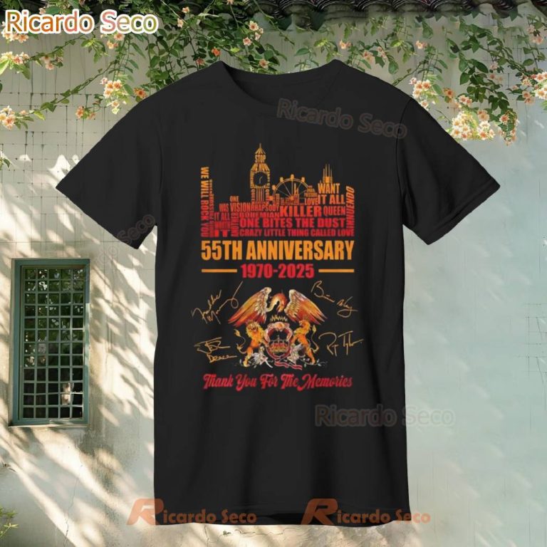Queen 1970-2025 55th Anniversary T-shirt-b RKlXSxj