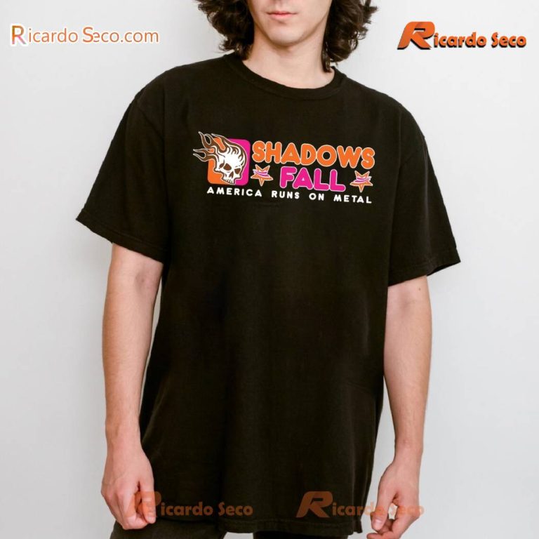 Shadows Fall Dunkin America Run On Metal T-shirt-a iP7LhwG