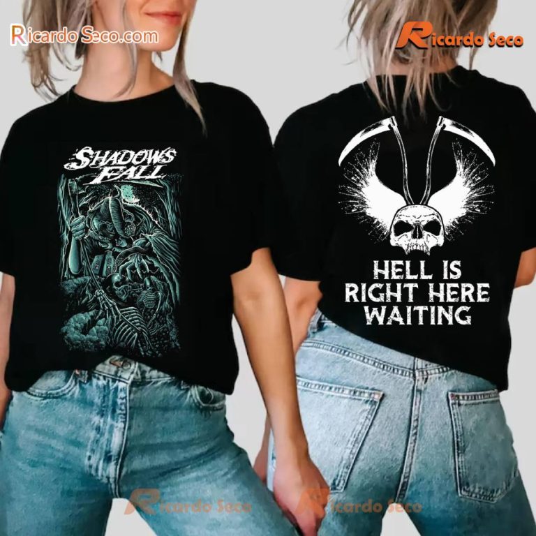 Shadows Fall Hell Is Right Here Waiting T-shirt vhglF3x