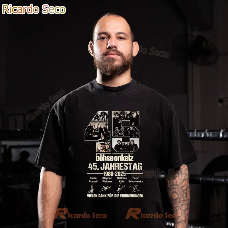 45 Jahre Böhse Onkelz 1980-2025 T Shirt nQlLo7f