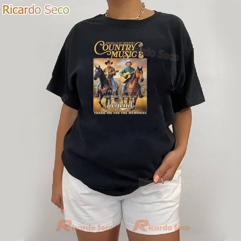 Amarillo By Morning Country Music The Man The Myth The Legend T-shirt WUazBng