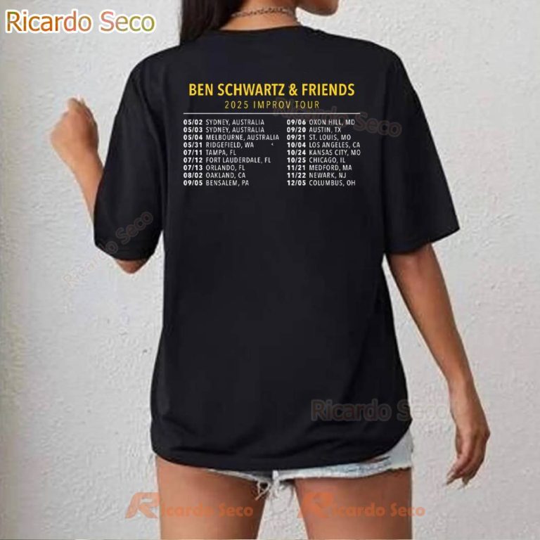 Ben Schwartz & Friends 2025 Improv Tour T-shirt-b kQPypuH