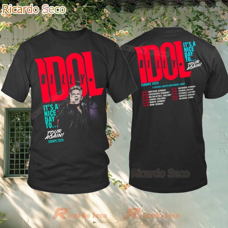 Billy Idol It's A Nice Day To... Tour Again Europe 2025 Tour T-shirt LhMdsHP