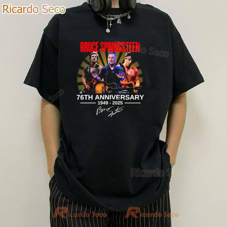 Bruce Springsteen 76th Anniversary 1949-2025 T-shirt-b kHOuzVl